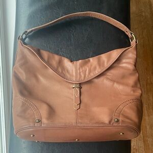 Frye Brown Leather Hobo Bag